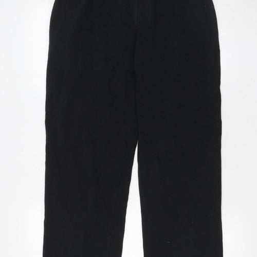 Marks and Spencer Girls Black L Sweatpants Elastic Waist Fleece Trousers