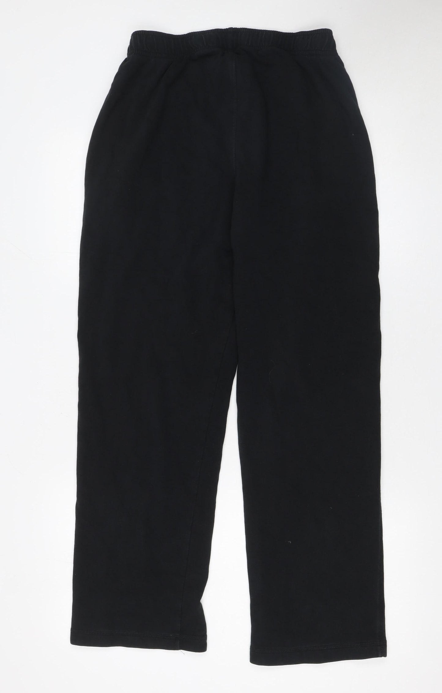 Marks and Spencer Girls Black L Sweatpants Elastic Waist Fleece Trousers
