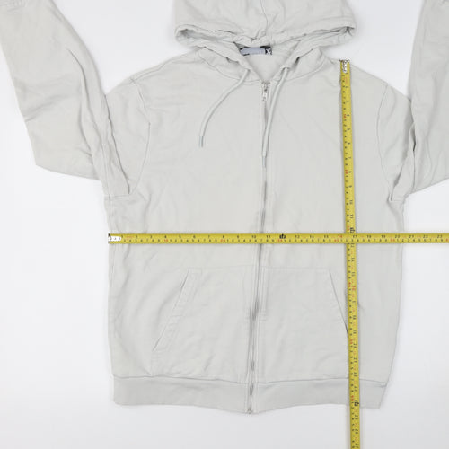 ASOS DESIGN Men's Grey Full Zip Hoodie Size L
