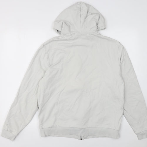 ASOS DESIGN Men's Grey Full Zip Hoodie Size L