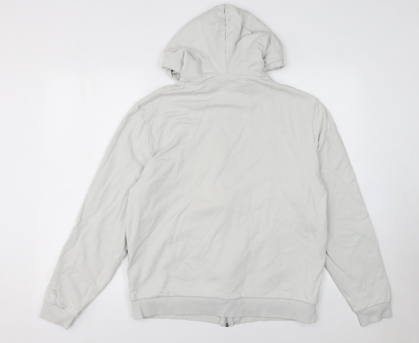 ASOS DESIGN Men's Grey Full Zip Hoodie Size L