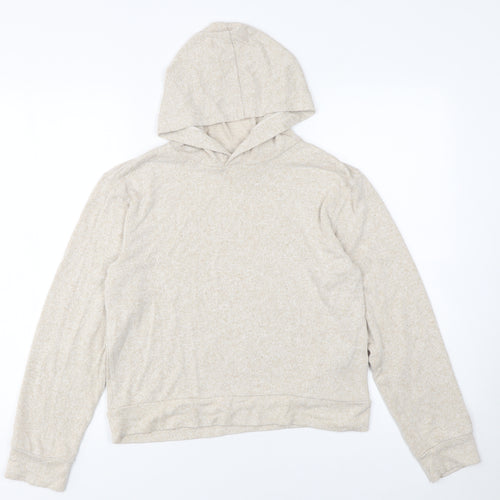 H&M Women's Beige Pullover Hoodie Size S Viscose Blend Casual