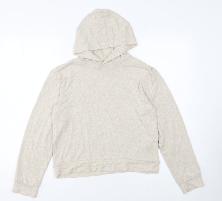 H&M Women's Beige Pullover Hoodie Size S Viscose Blend Casual