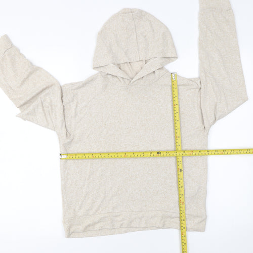 H&M Women's Beige Pullover Hoodie Size S Viscose Blend Casual