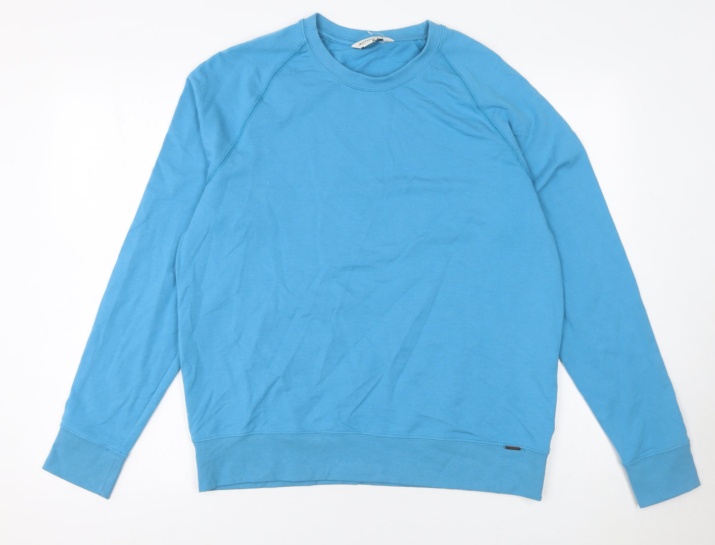 Marks and Spencer Mens Blue Crew Neck Cotton Sweatshirt Size M