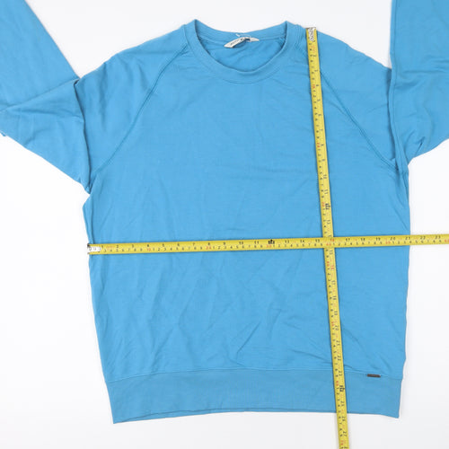 Marks and Spencer Mens Blue Crew Neck Cotton Sweatshirt Size M