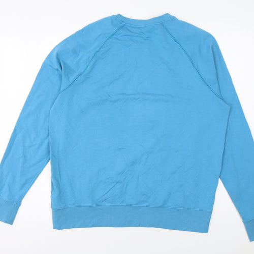 Marks and Spencer Mens Blue Crew Neck Cotton Sweatshirt Size M