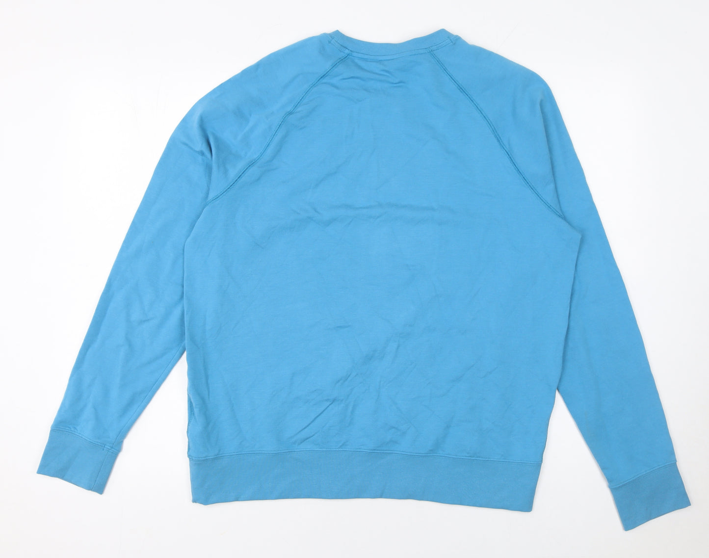 Marks and Spencer Mens Blue Crew Neck Cotton Sweatshirt Size M