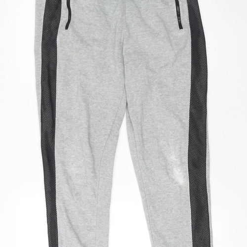 CSG Men's Grey Jogger Trousers M Regular Fit Cotton Blend