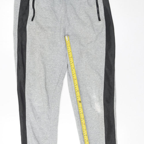 CSG Men's Grey Jogger Trousers M Regular Fit Cotton Blend
