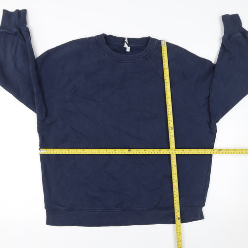 & Other Stories Women's Navy Blue Cotton Crew Neck Pullover Sweatshirt Size S