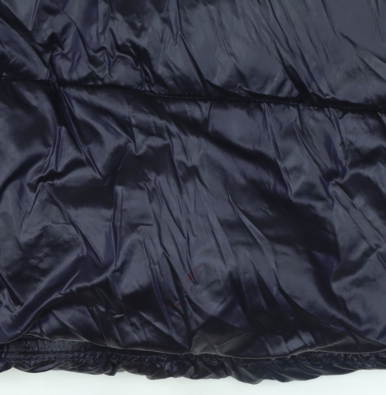 Next Girls Blue Puffer Coat 11 Years Hooded Long Winter Jacket with Faux Fur Trim