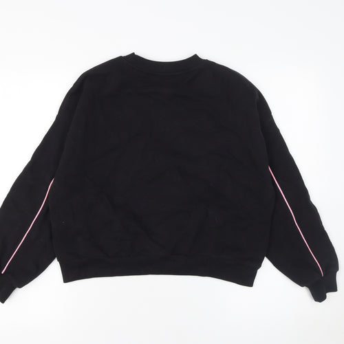 Marks and Spencer Girls Black Miami Crew Neck Graphic Sweatshirt 11-12 Years