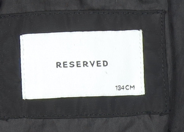 Reserved Girls Black Hooded Puffer Jacket Coat 9 Years Warm Winter