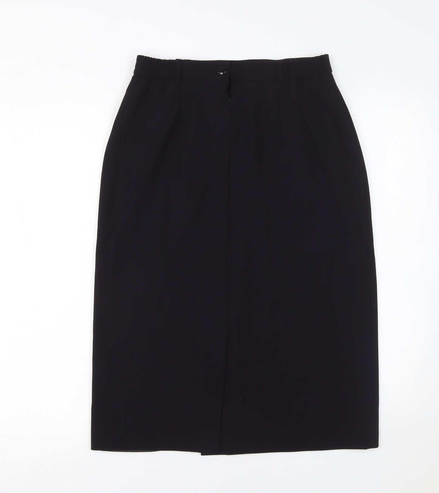 Viyella Women's Black Wool Blend Midi Pencil Skirt Size 10