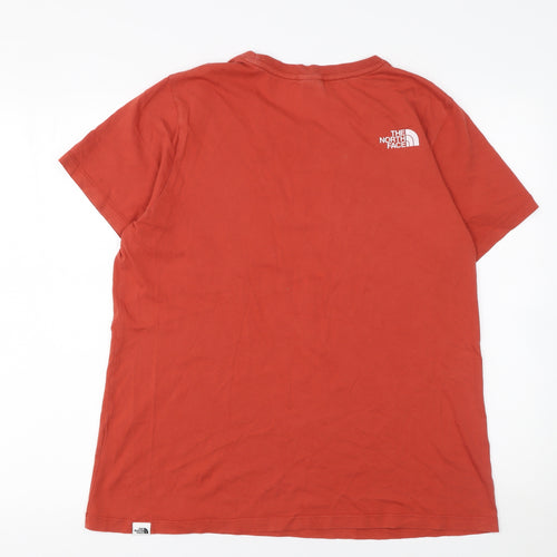 The North Face Womens Red Cotton Short Sleeve T-Shirt L