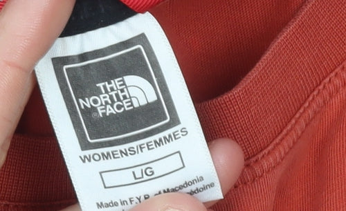 The North Face Womens Red Cotton Short Sleeve T-Shirt L