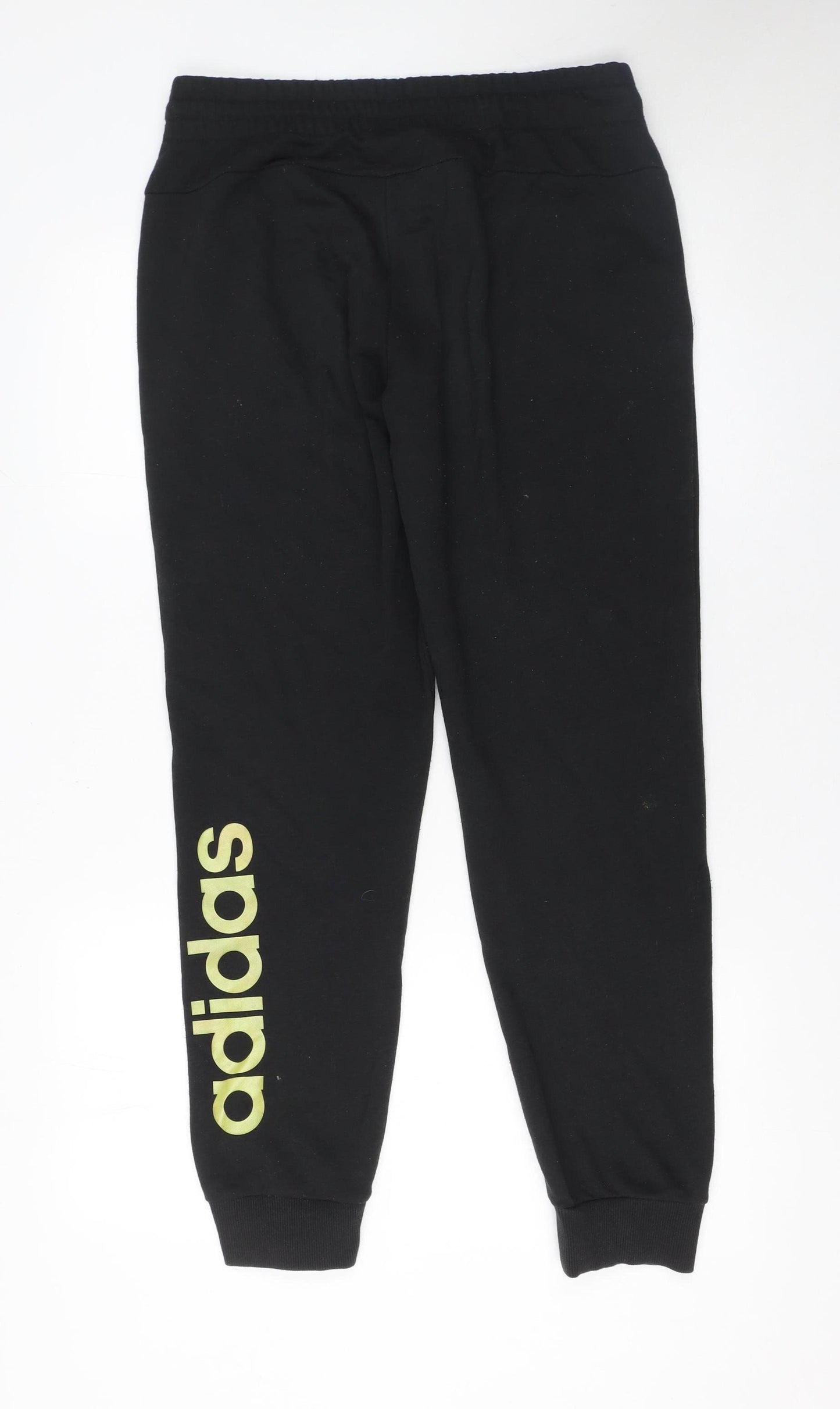 Adidas Womens Black Jogger Trousers Size 12-14 Cotton Blend