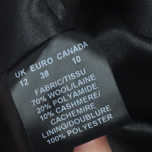 Windsmoor Women Red Wool Blend Pea Coat Size 12 Classic Mid-Length