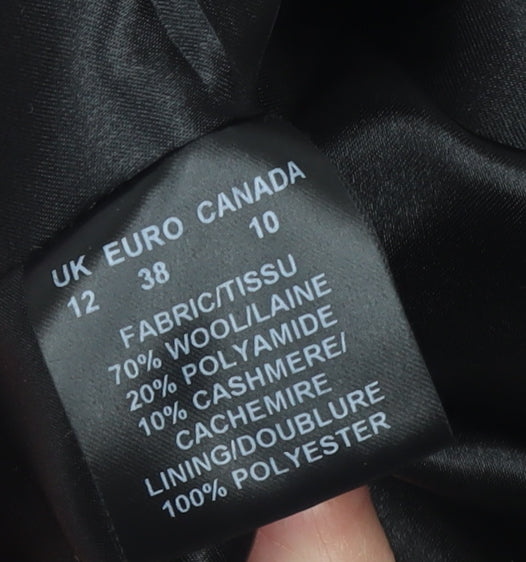 Windsmoor Women Red Wool Blend Pea Coat Size 12 Classic Mid-Length