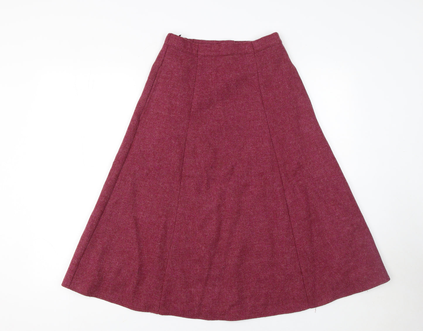 Country Collection Womens Red Wool A-Line Midi Skirt Size 10