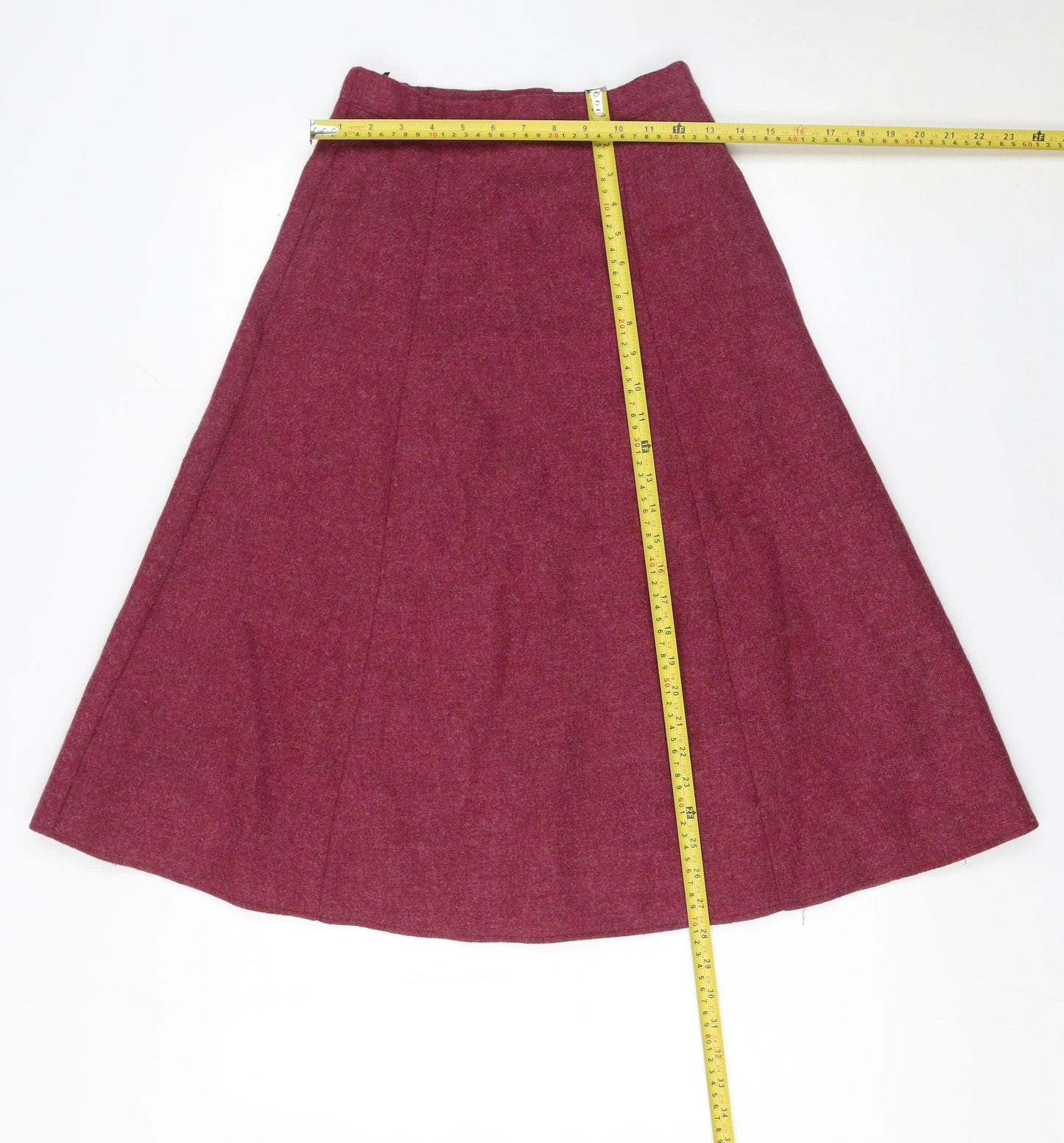 Country Collection Womens Red Wool A-Line Midi Skirt Size 10