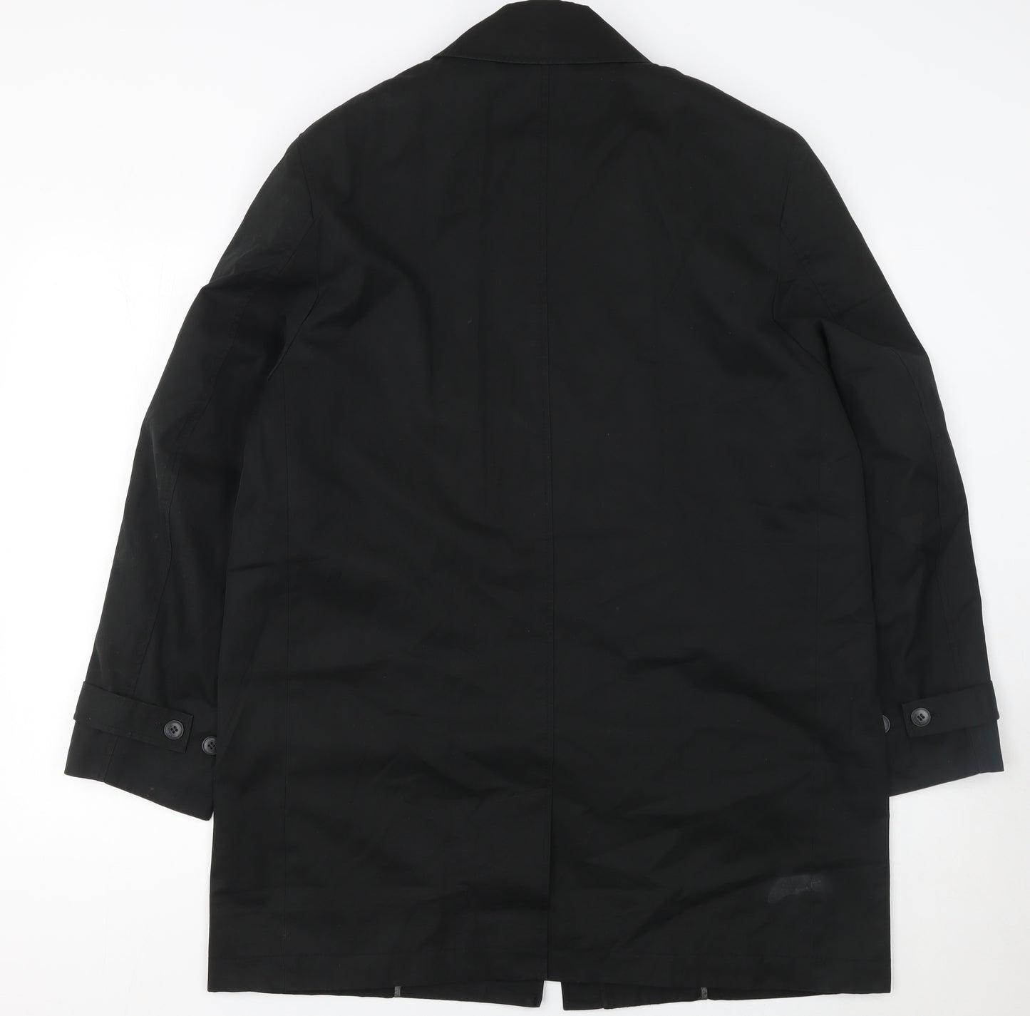 Pierre Cardin Men's Black M Mid-Length Cotton Rain Coat