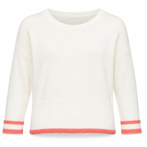 Mint Velvet Women’s Ivory Crew Neck Knit Jumper Size 10 Relaxed Fit