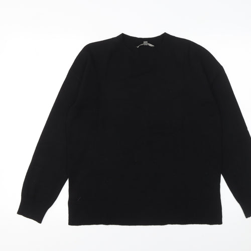 Oasis Women's Black Crew Neck Long Sleeve Pullover Jumper Size S