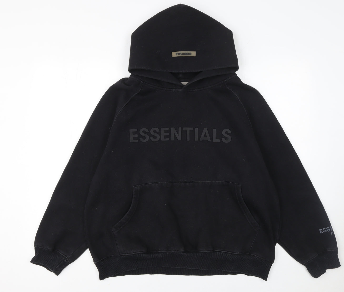 Fear of God Essentials Black Hoodie Women's S Cotton Pullover