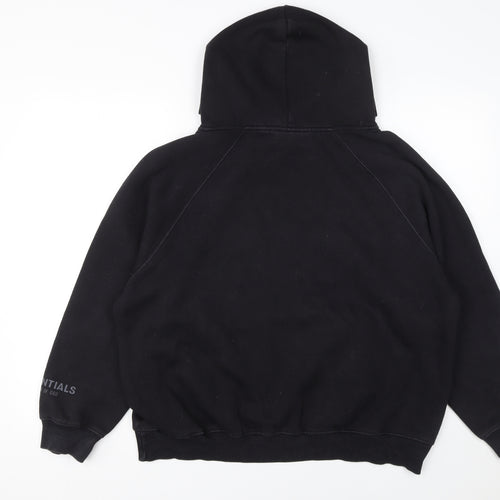 Fear of God Essentials Black Hoodie Women's S Cotton Pullover