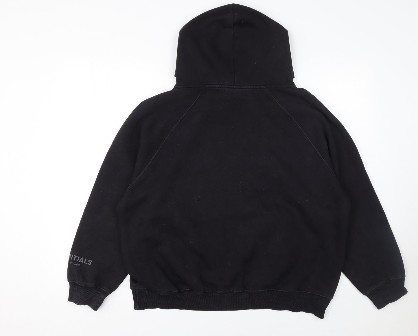 Fear of God Essentials Black Hoodie Women's S Cotton Pullover