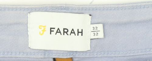 Farah Men's Blue Slim Fit Straight Jeans 32W 32L Cotton Denim