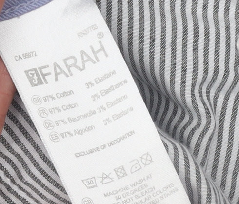 Farah Men's Blue Slim Fit Straight Jeans 32W 32L Cotton Denim