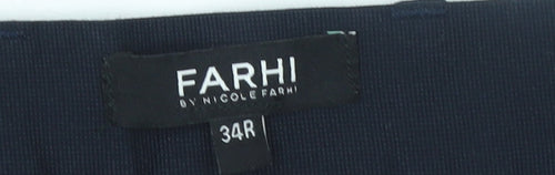 Farhi by Nicole Farhi Men's Blue 34R Chino Trousers Cotton Stretch