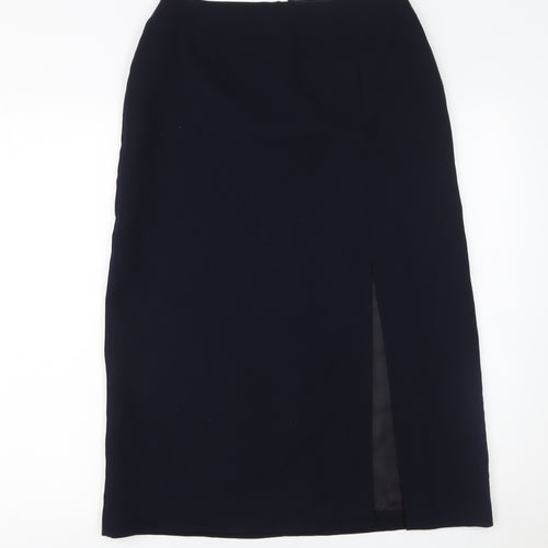 Marks & Spencer Women’s Navy Midi Pencil Skirt UK 10 High Rise Workwear