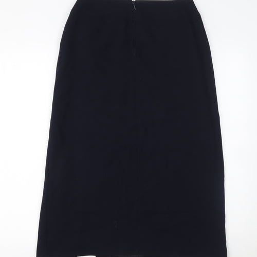Marks & Spencer Women’s Navy Midi Pencil Skirt UK 10 High Rise Workwear