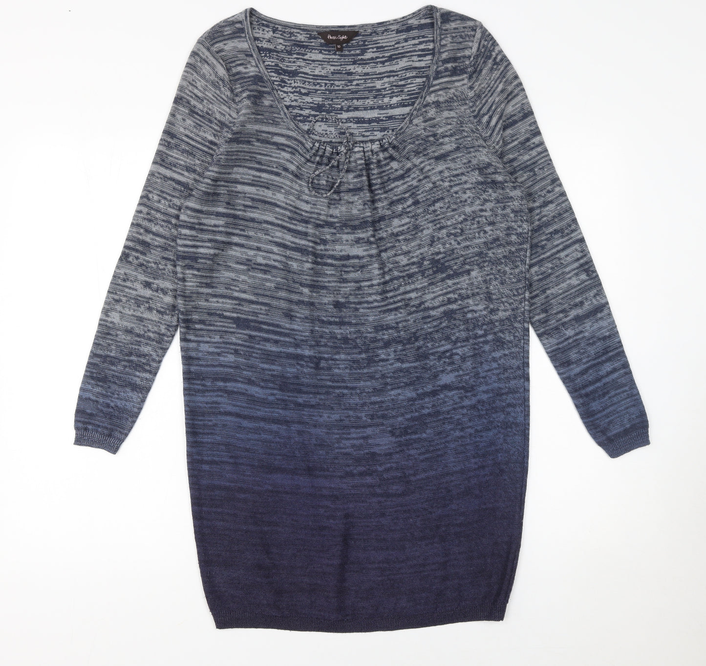 Phase Eight Women’s Blue Wool Blend Tunic Jumper Size 10