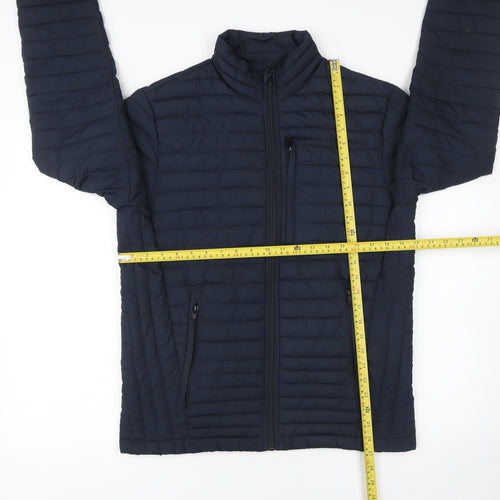 Jack & Jones Men’s Blue Puffer Jacket M Quilted Lightweight