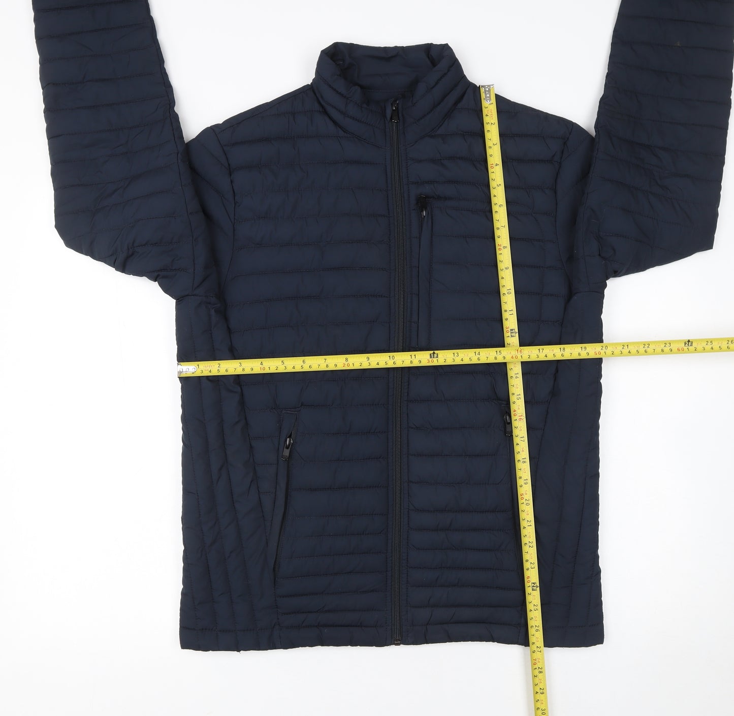 Jack & Jones Men’s Blue Puffer Jacket M Quilted Lightweight