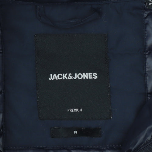 Jack & Jones Men’s Blue Puffer Jacket M Quilted Lightweight