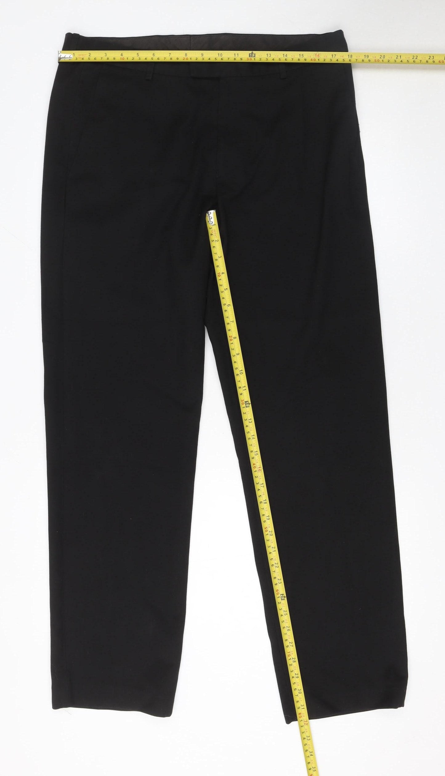 St. Bernard for Dunnes Stores Men's Black 36in Regular Fit Formal Trousers