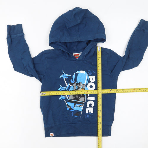 LEGO Boys Blue Sky Police Pullover Hoodie 3-4 Years Cotton