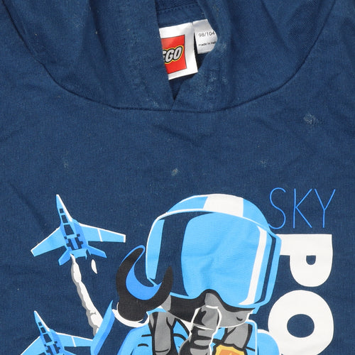 LEGO Boys Blue Sky Police Pullover Hoodie 3-4 Years Cotton