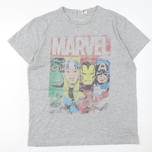 Marvel Comics Men's Grey L Graphic Superhero T-Shirt