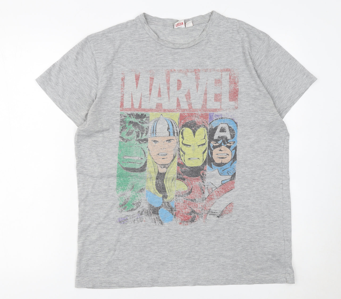 Marvel Comics Men's Grey L Graphic Superhero T-Shirt