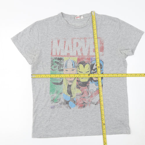 Marvel Comics Men's Grey L Graphic Superhero T-Shirt