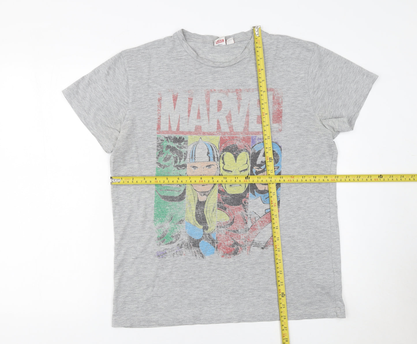 Marvel Comics Men's Grey L Graphic Superhero T-Shirt
