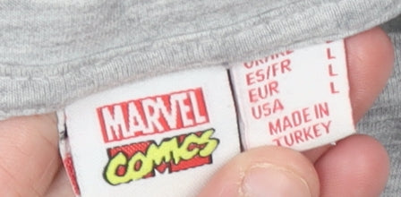 Marvel Comics Men's Grey L Graphic Superhero T-Shirt