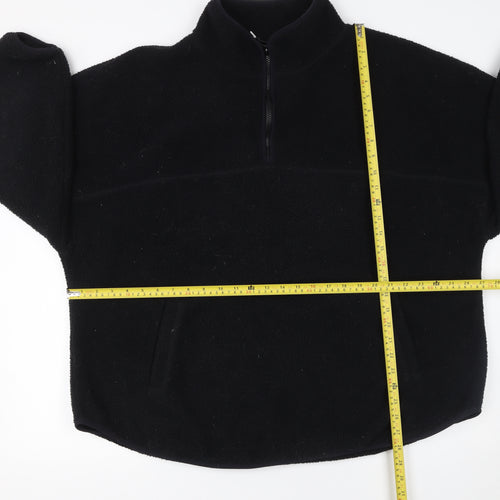 Dunnes Stores Men’s Black Fleece Half Zip Pullover Sweatshirt XL